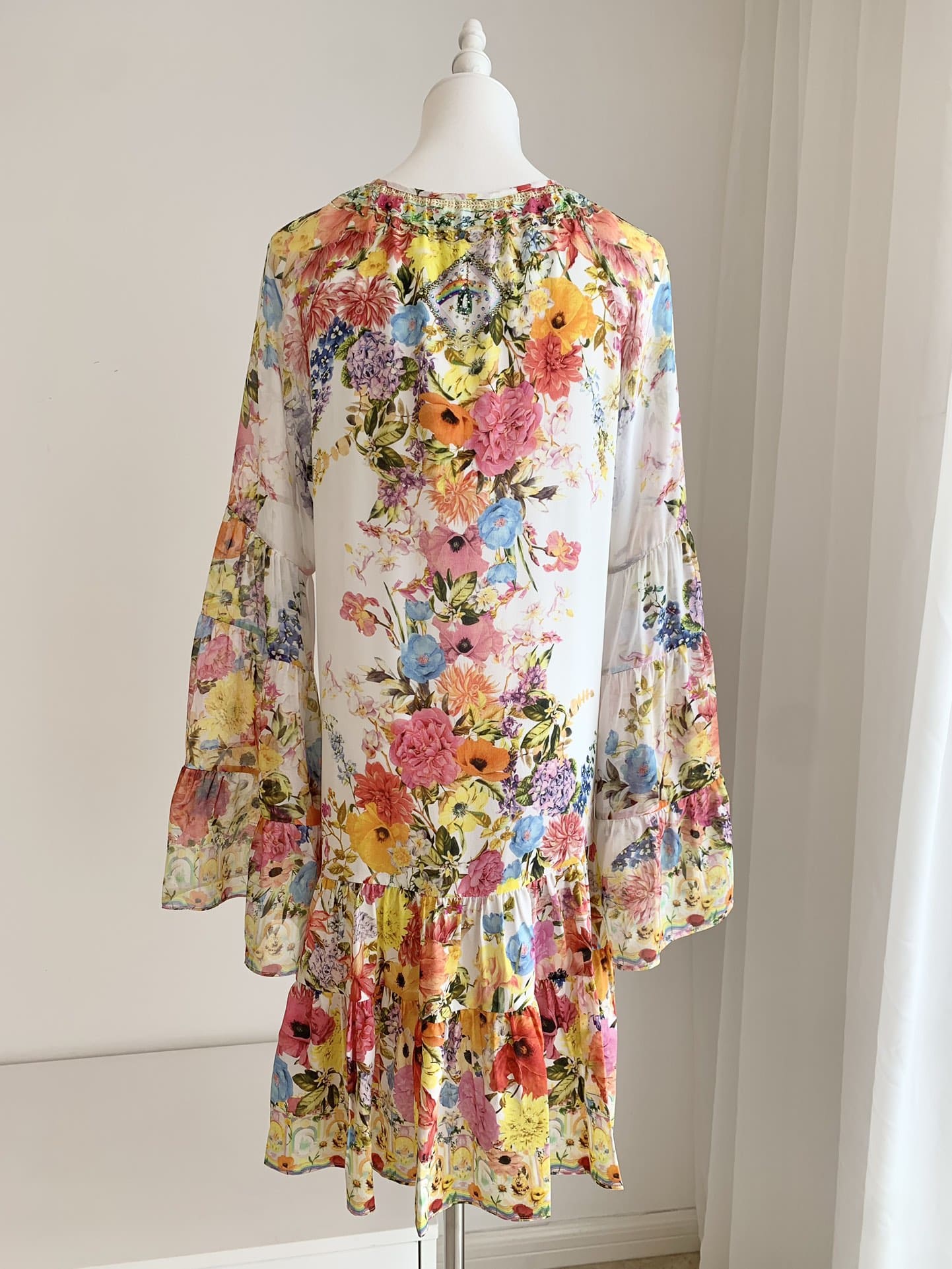 VÁY CAMILLA V NECK Pink Diamonds Mid Dress Long Sleeve High Classy