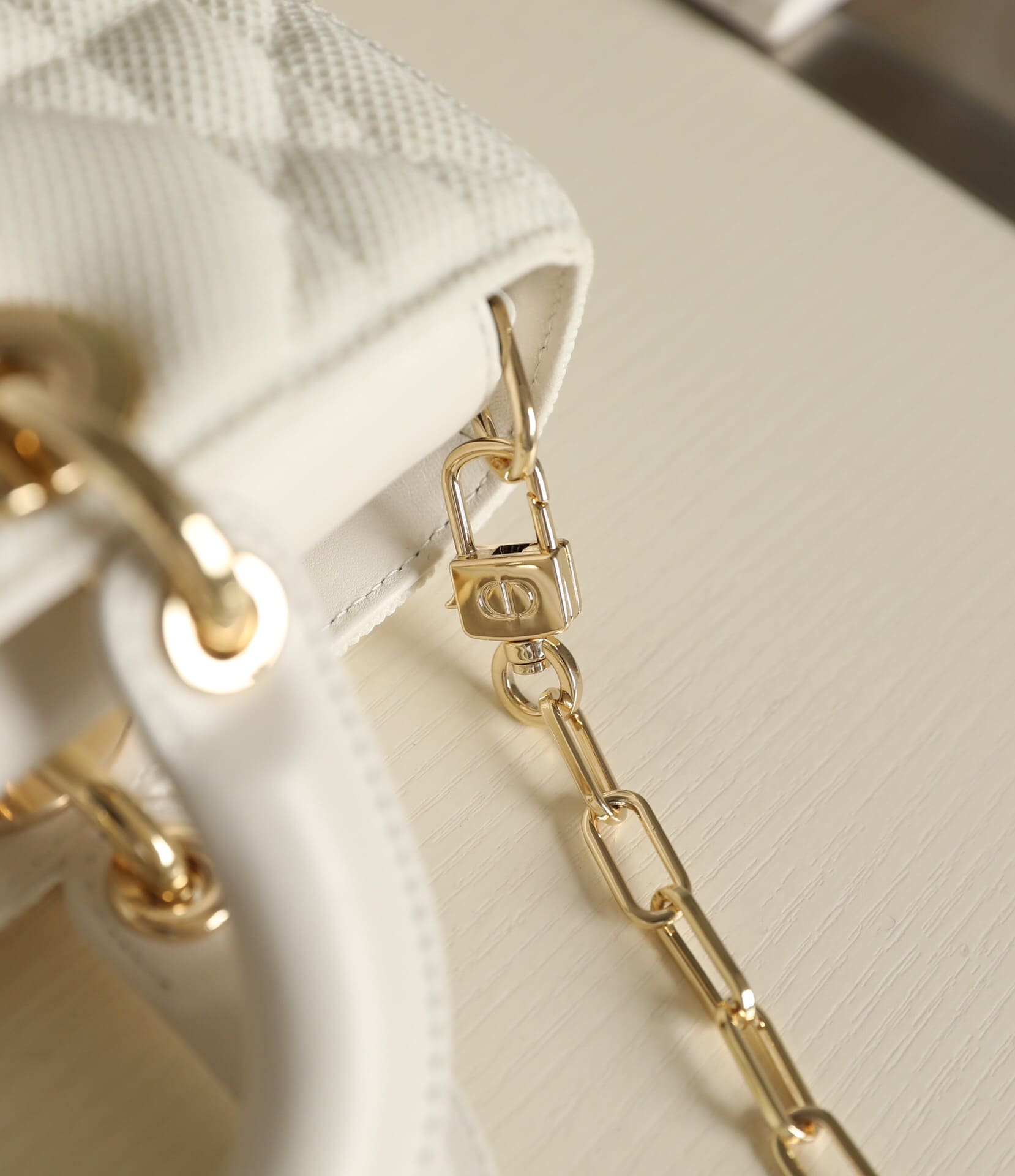 TÚI CHRISTIAN DIOR Lady D-Joy Bag Bright Mesh White