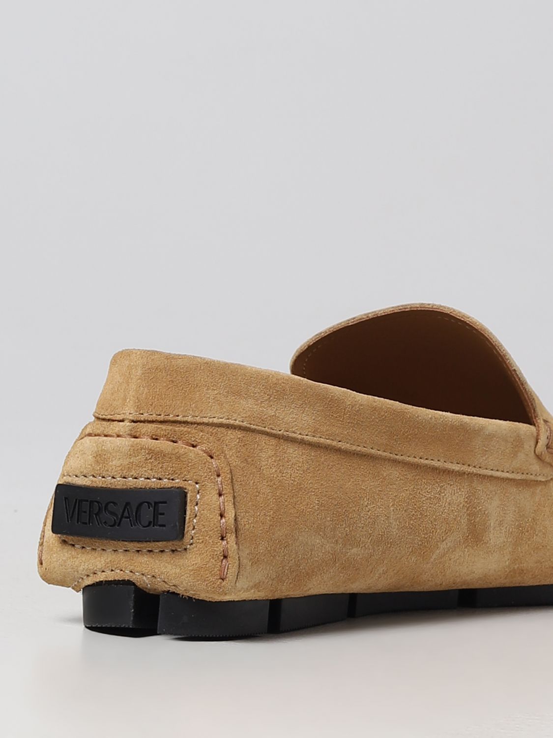 GIÀY VERSACE Medusa head Black loafers