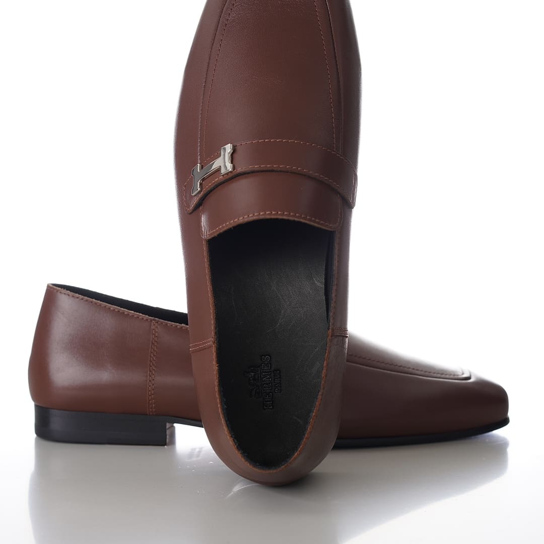 GIÀY HERMES GIOVANNI LOAFER BROWN AAA