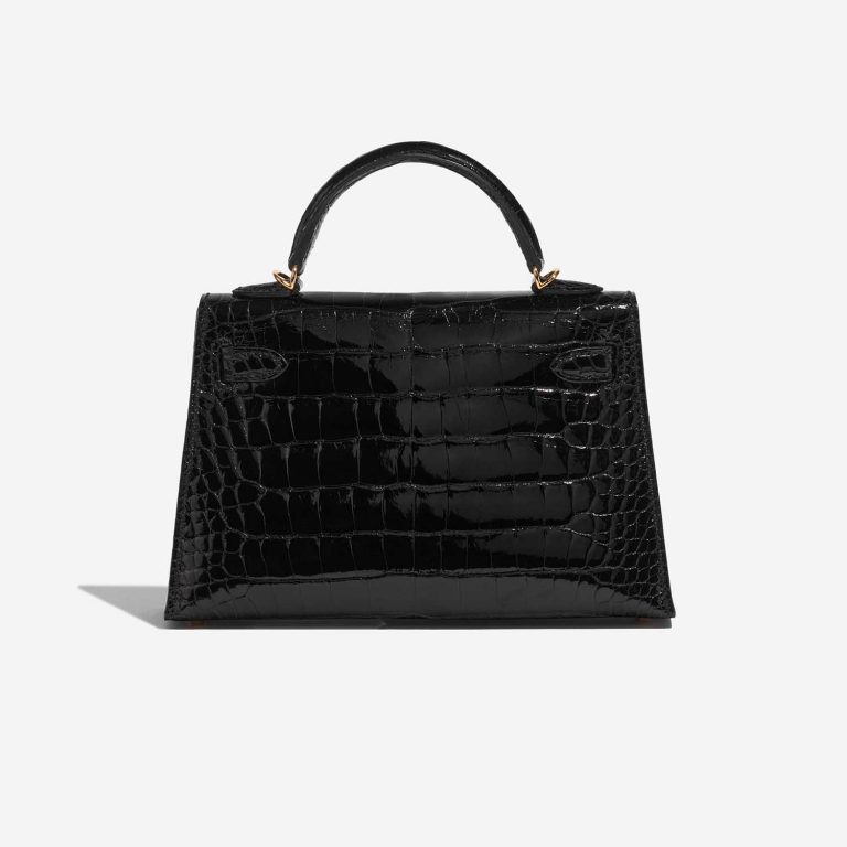 TÚI Hermès Kelly Mini Alligator Black Gold Buckle khóa vàng