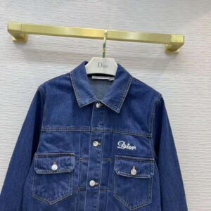 ÁO Dior Women Kenny Scharf Mkii Blouson Raw Blue Technical Cotton Denim
