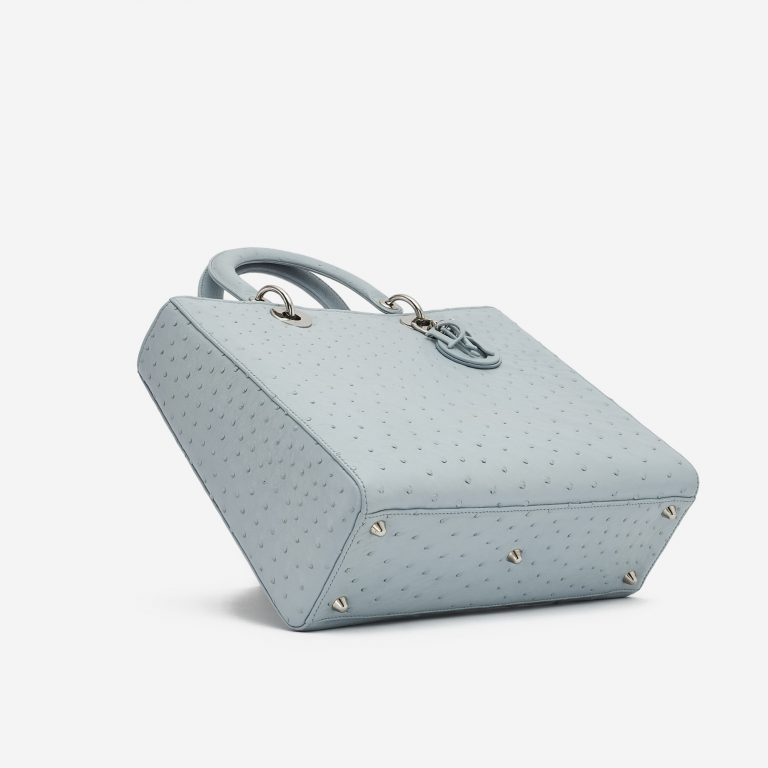 TÚI Dior Lady Large Ostrich Light Blue da đà điểu