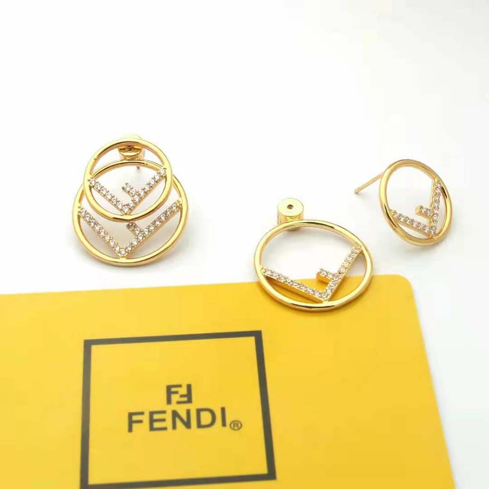 BÔNG TAI Fendi Women F is Fendi Earrings Gold-Colored Necklace