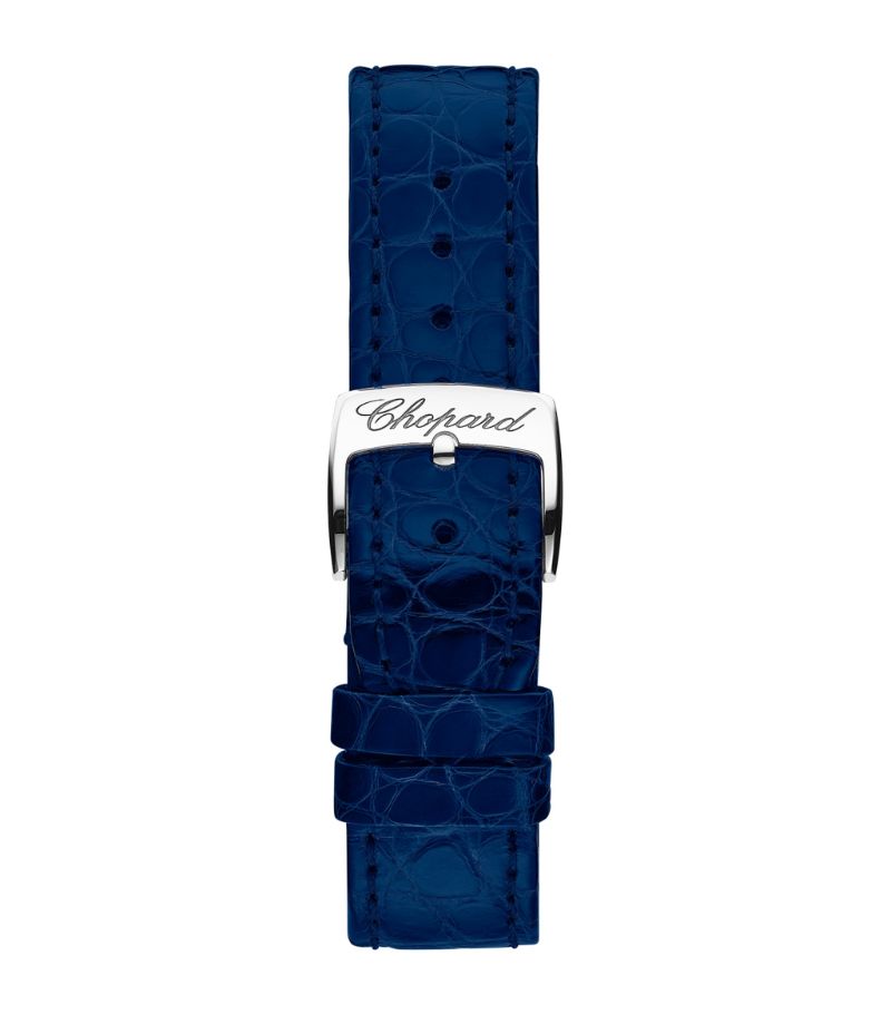 Đồng hồ CHOPARD Rose Gold and Diamond Happy Sport 36mm mặt số màu xanh