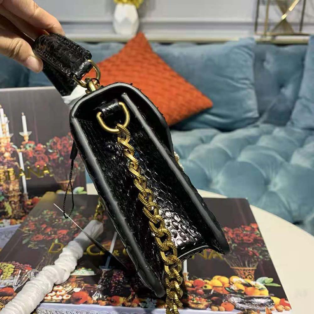 TÚI Dolce Gabbana D&G Small Devotion Bag in Python Skin