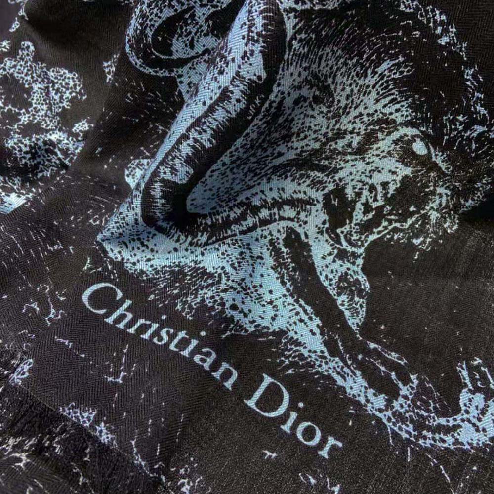 KHĂN Dior Women Toile DE Jouy Reverse Square Scarf Silk Twill-Navy