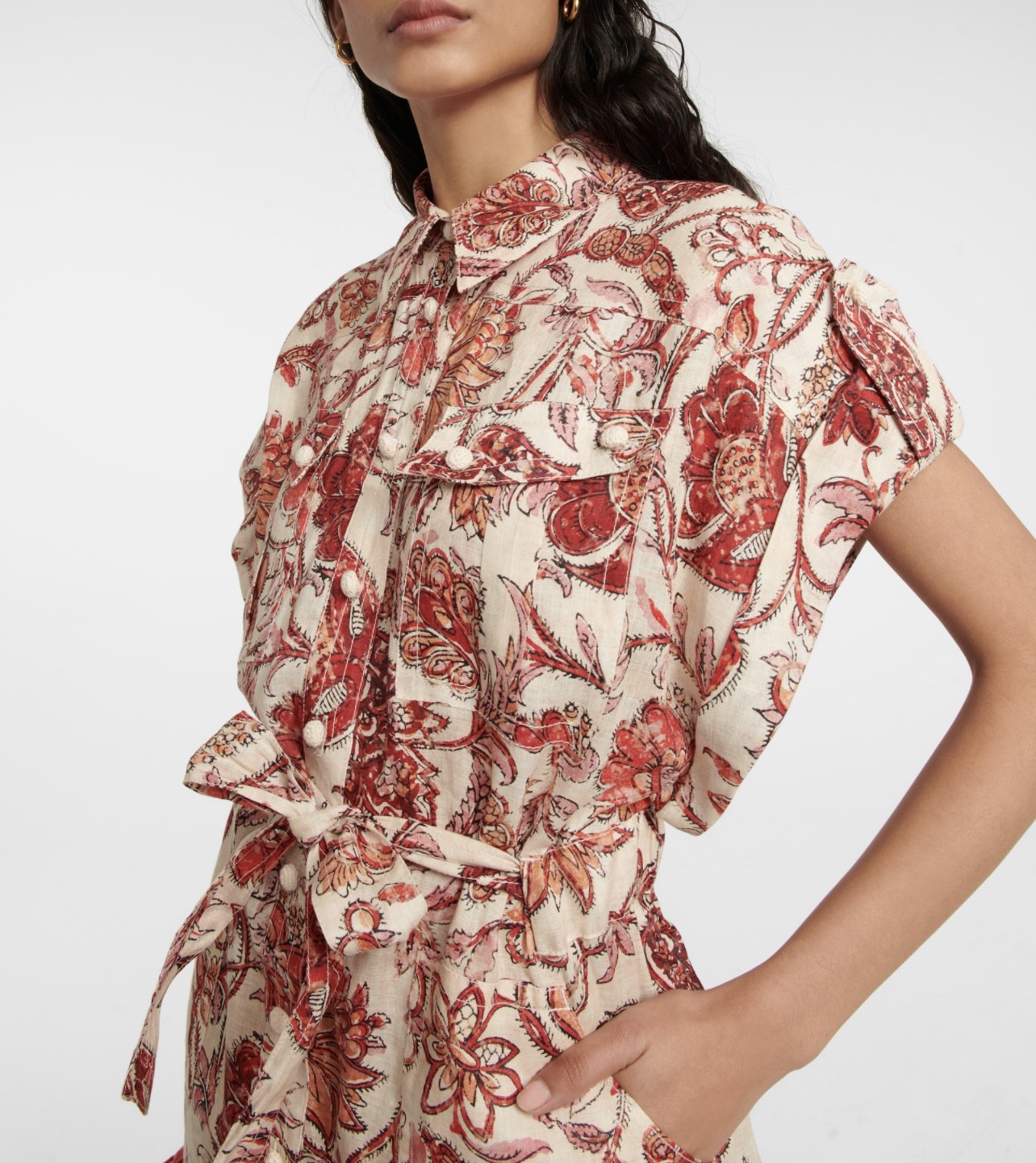 VÁY ZIMMERMANN Red Flower Vintage Dress
