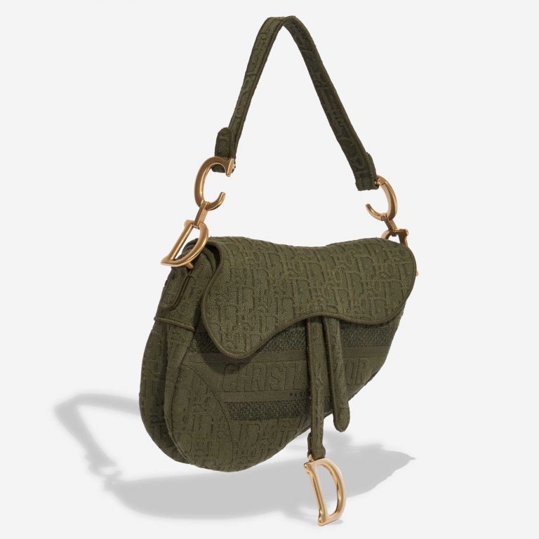 TÚI Dior Saddle Medium Canvas Green