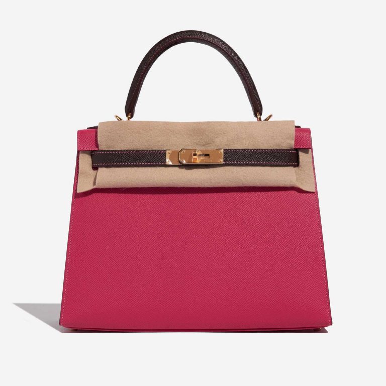 TÚI Hermès Kelly HSS 28 Epsom Rose Tyrien Chocolate