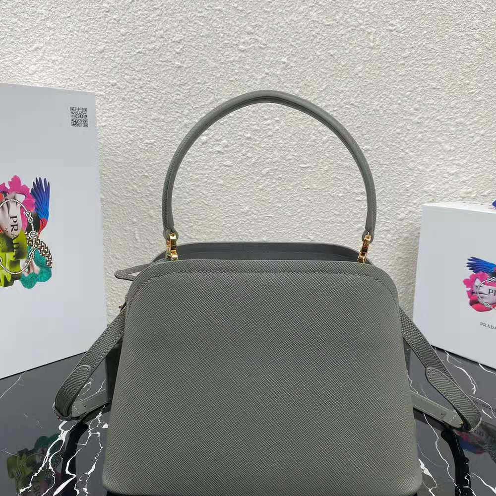 TÚI Prada Saffiano Leather Prada Matinee Bag-Grey