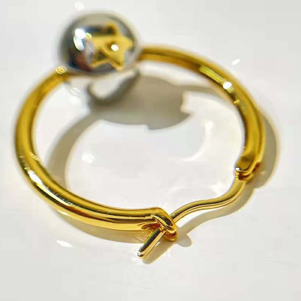 BÔNG TAI DIOR Petit CD Earrings Gold-Finish and Palladium-Finish Metal