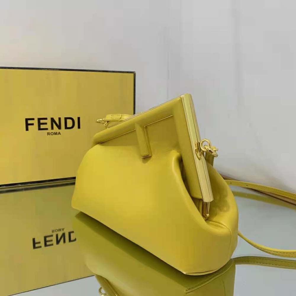 TÚI Fendi Women First Small Yellow Leather Bag