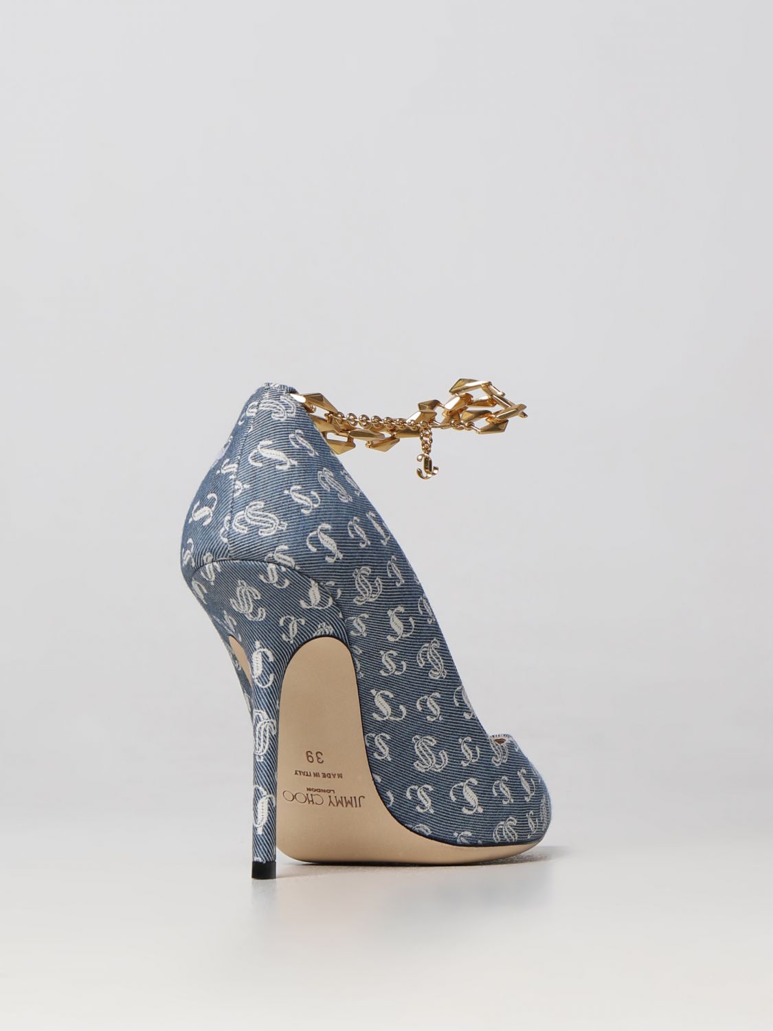 GIÀY JIMMY CHOO Denim blue high heel shoes