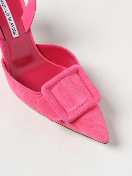GIÀY MANOLO BLAHNIK Pink suede high heel shoes