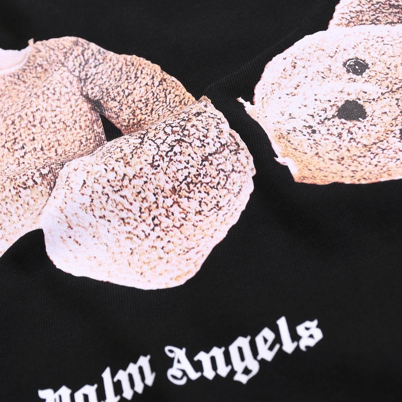 ÁO PALM ANGELS TEDDY LOGO T SHIRT BLACK