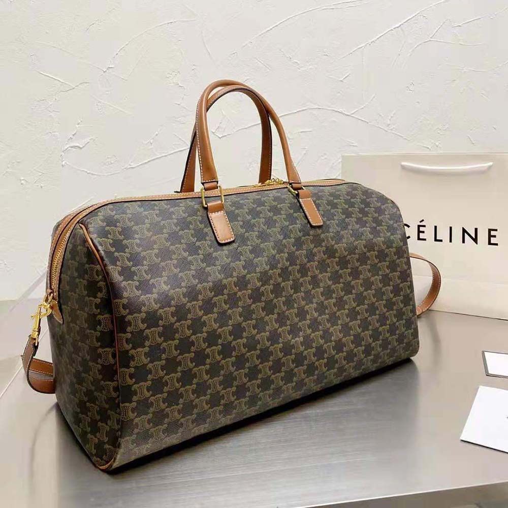 TÚI Celine Large Voyage Bag in Triomphe Canvas with Celine Print