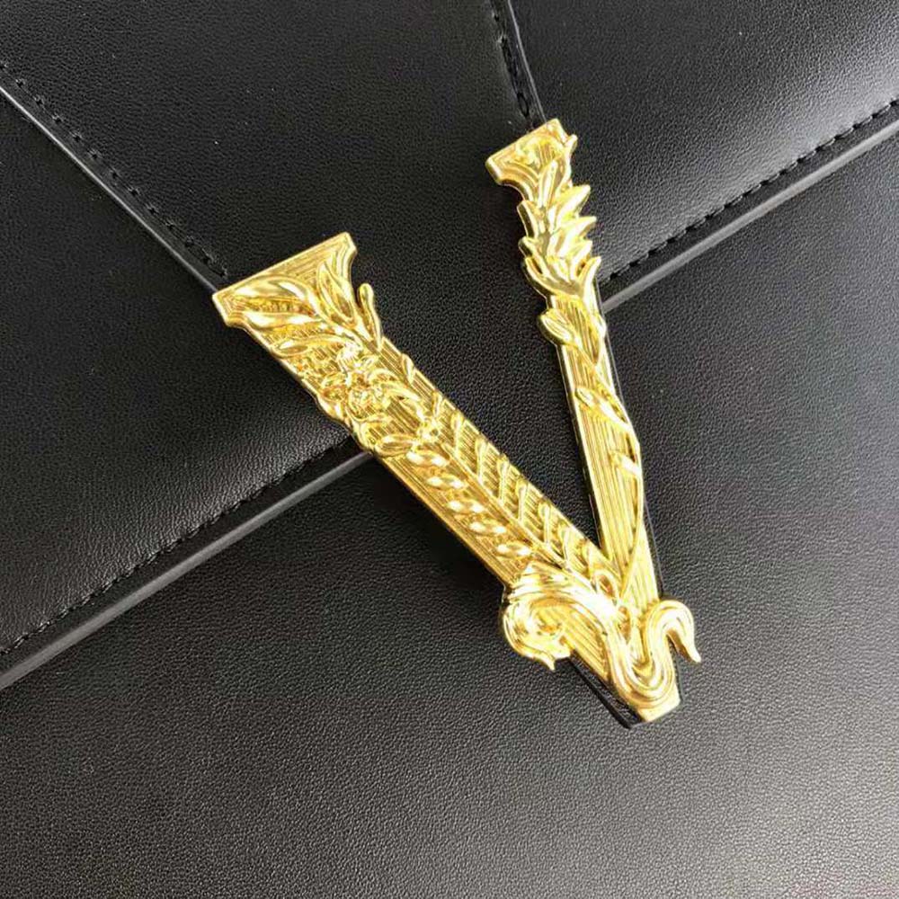 TÚI Versace Women Virtus Top Handle Bag in Calfskin Leather