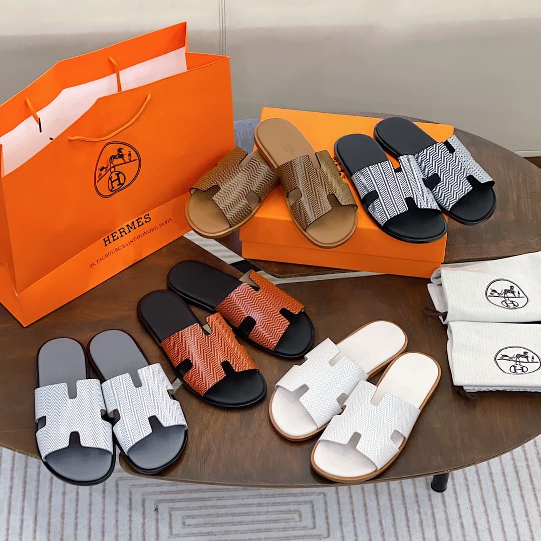 DÉP HERMES IZMIR WHITE H SANDAL AAA