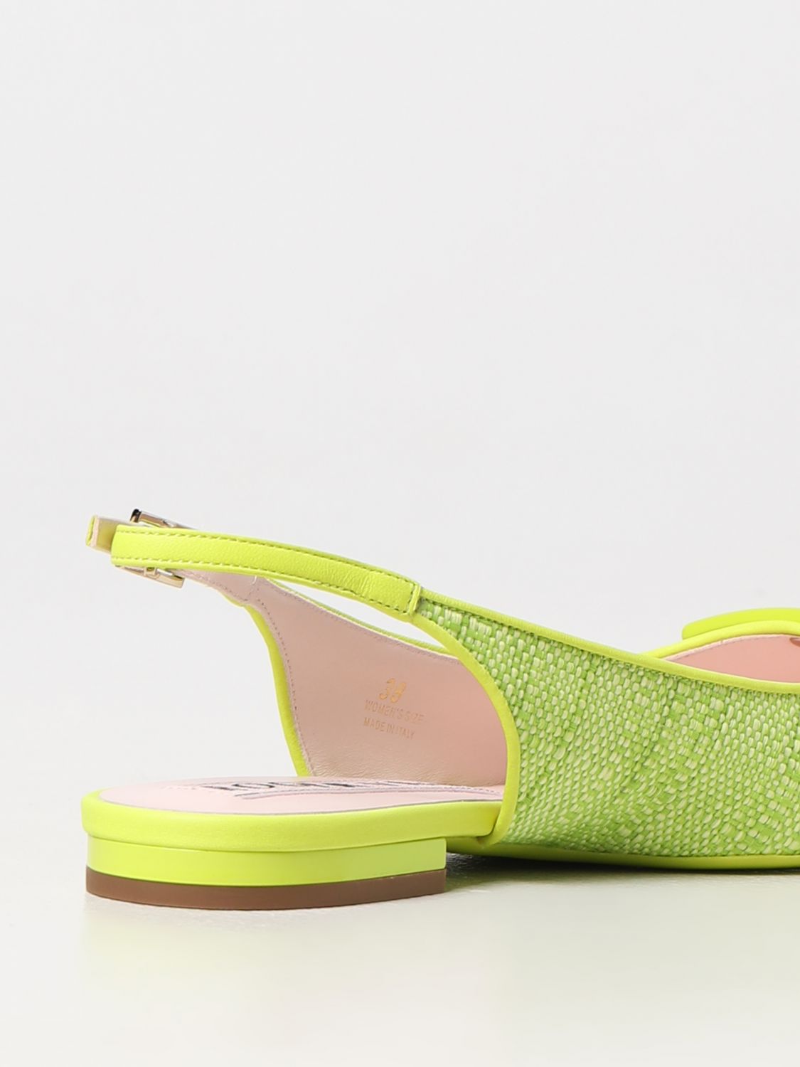 GIÀY ROGER VIVIER Green flat shoes