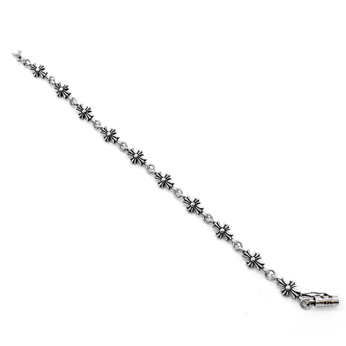 Vòng tay bạc Italia 925 CHROME HEART THÁNH GIÁ CROSS
