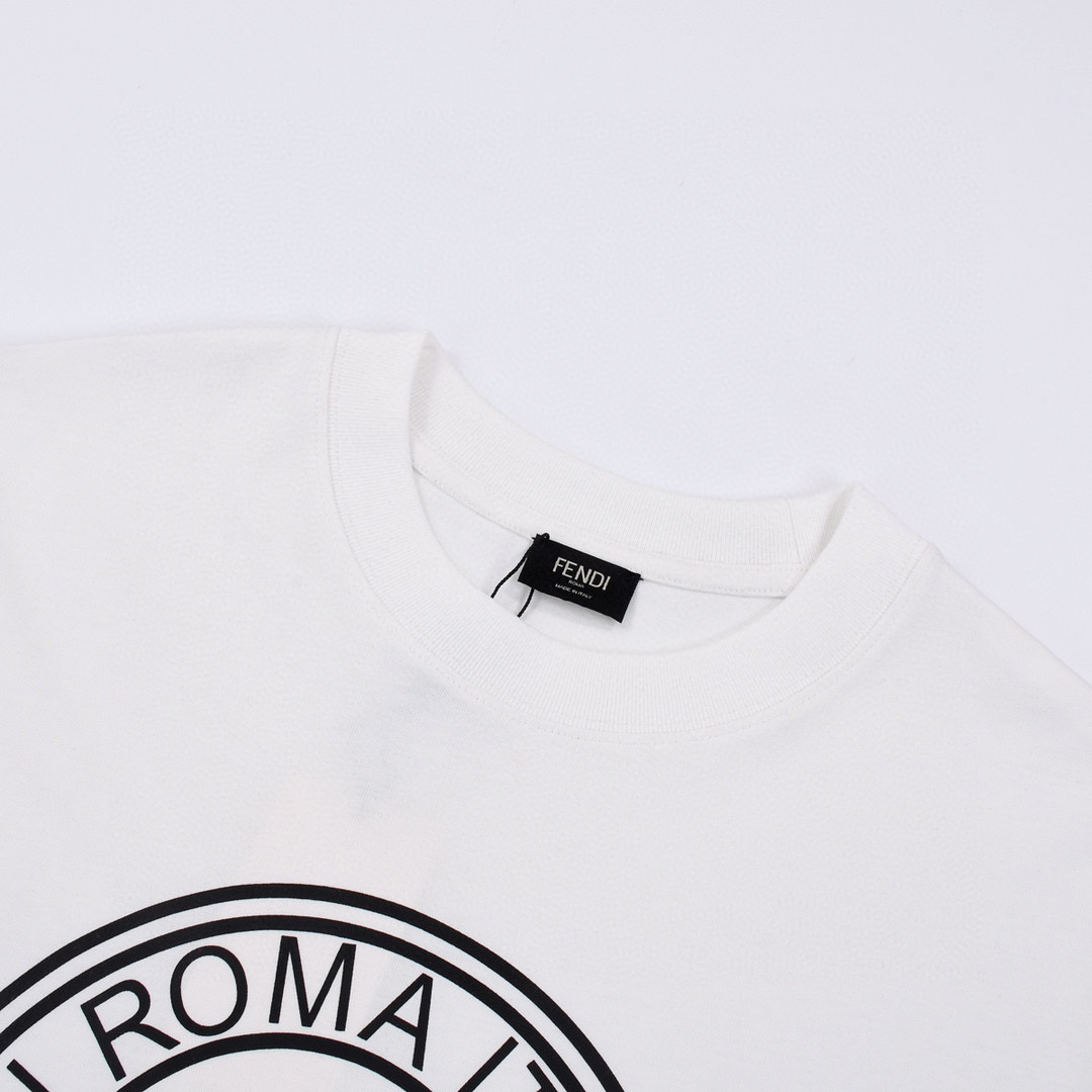 ÁO FENDI ROMA print cotton jersey T-shirt