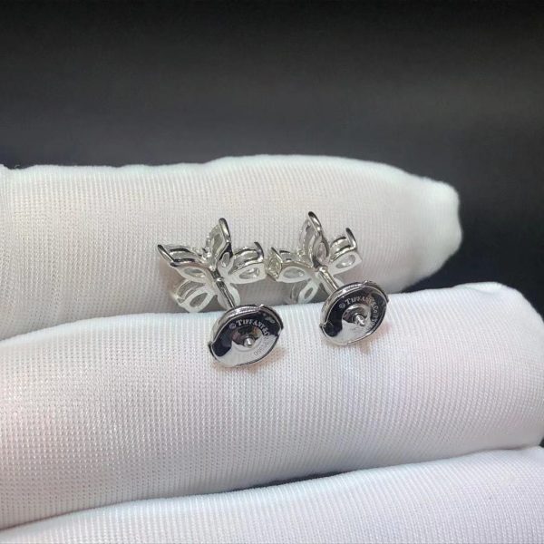 Bông tai Tiffany & Co. Victoria Mixed Cluster vàng trắng 18K