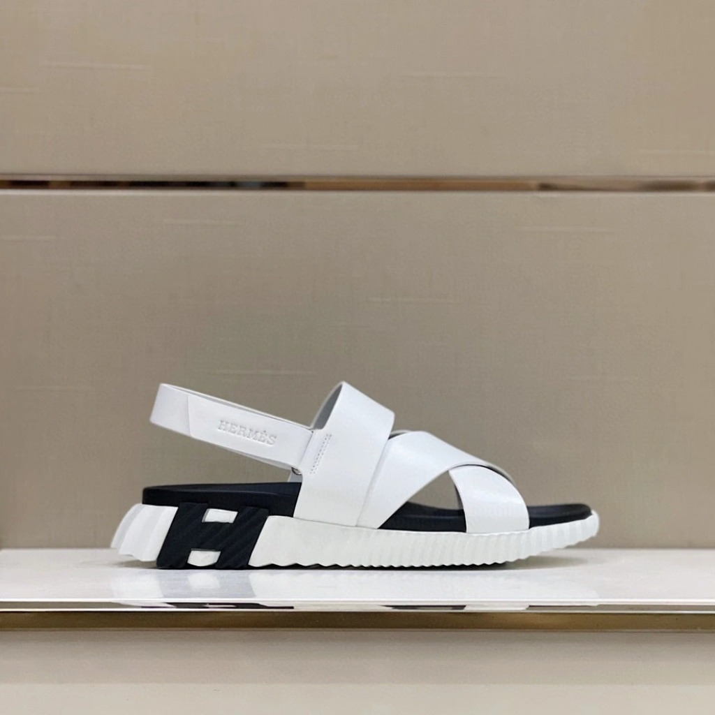DÉP HERMES Electric sandal White