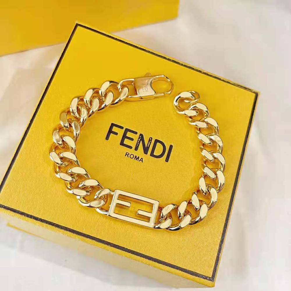 VÒNG TAY Fendi Women Baguette Gold-colored Bracelet