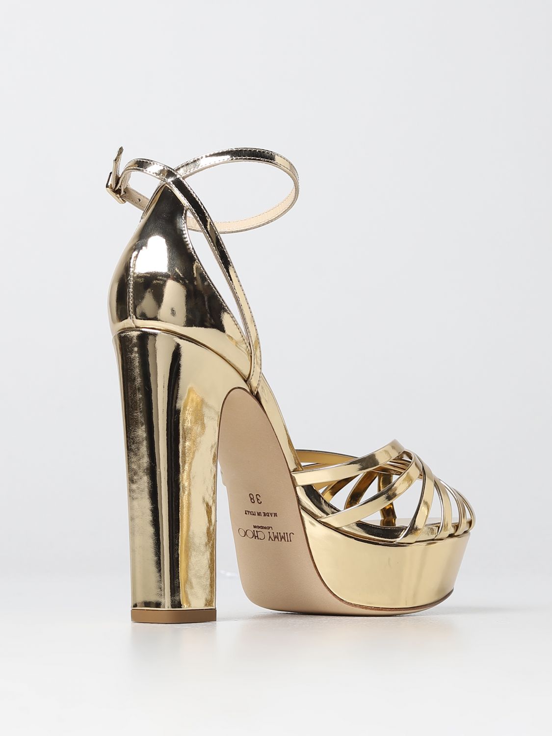 GIÀY JIMMY CHOO Gold heeled high shoes