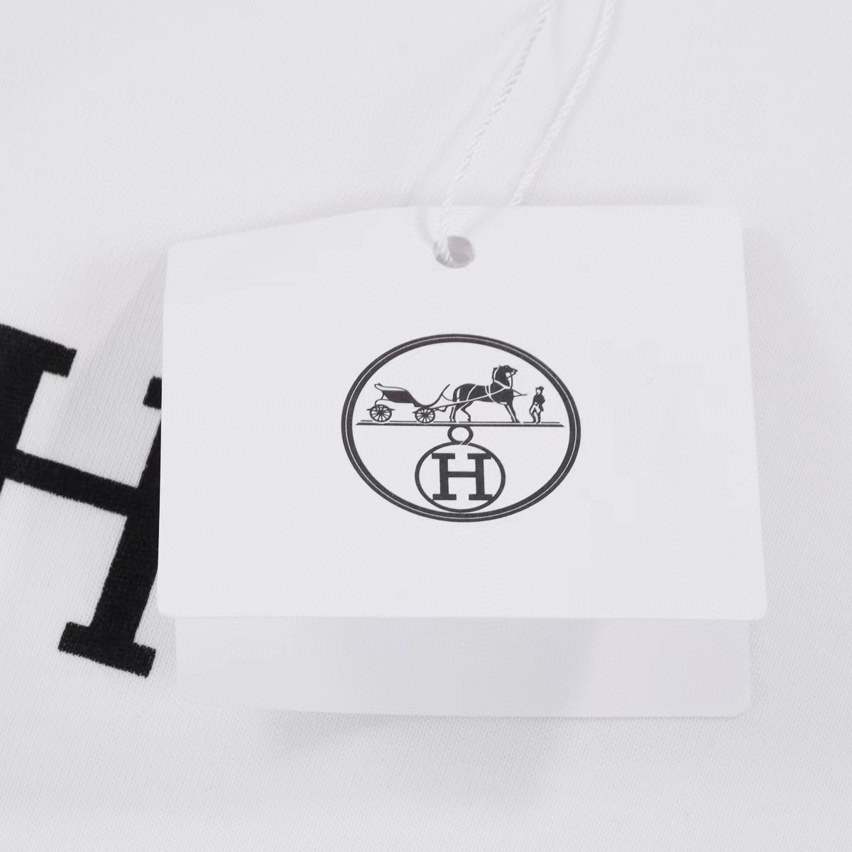 ÁO HERMES PARIS print cotton jersey T-shirt