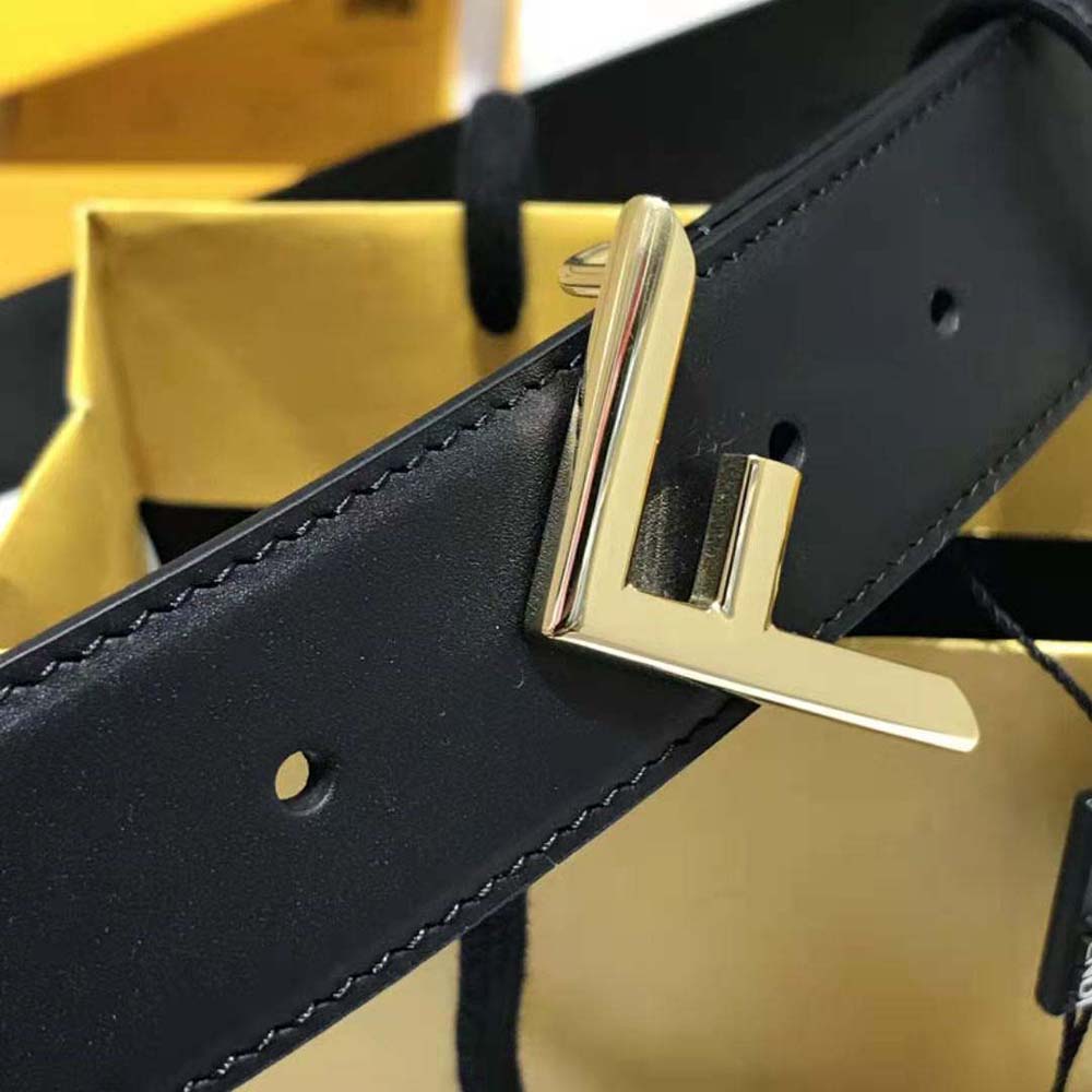 DÂY LƯNG Fendi Black Leather Belt