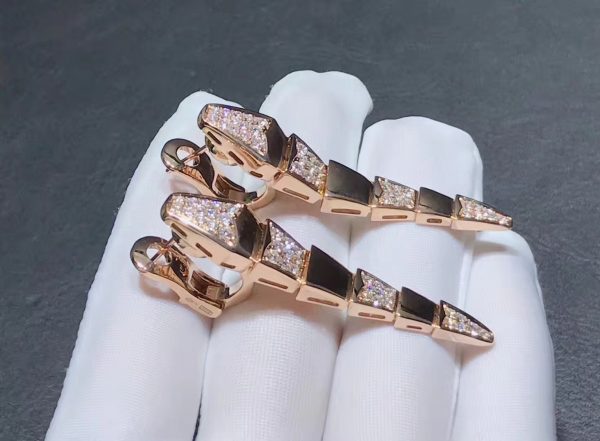 Bông tai BVLGARI Serpenti Viper Bông tai thả vàng hồng 18K