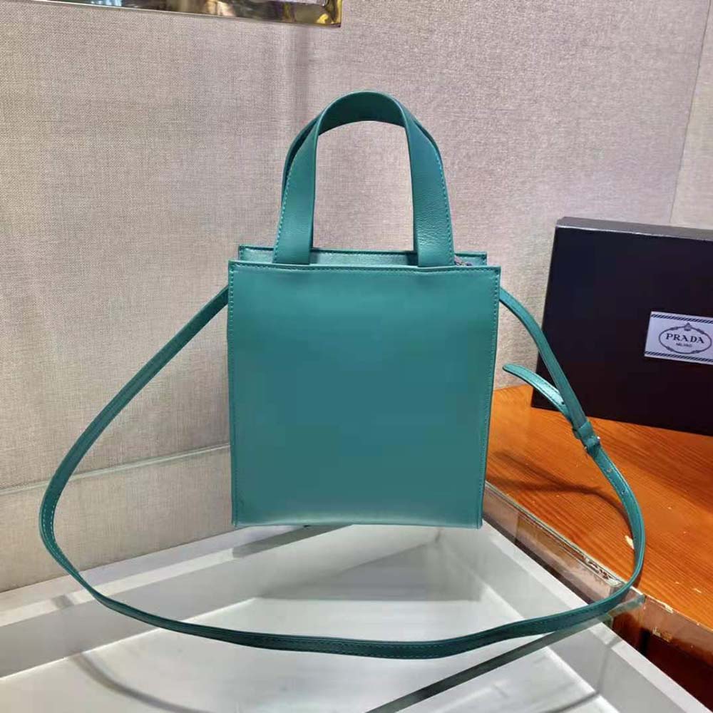 TÚI PRADA Nappa Leather Tote Bag-Lime