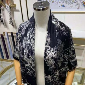 KHĂN Dior Women Toile DE Jouy Reverse Square Scarf Silk Twill-Black