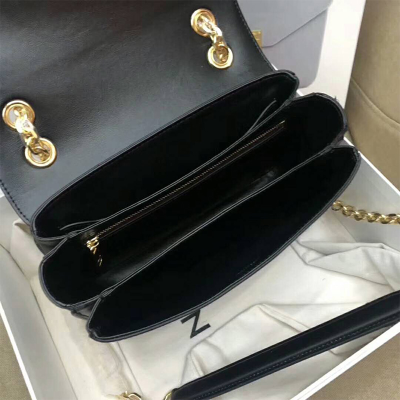 TÚI Celine Women Medium C Bag in Shiny Calfskin-Black