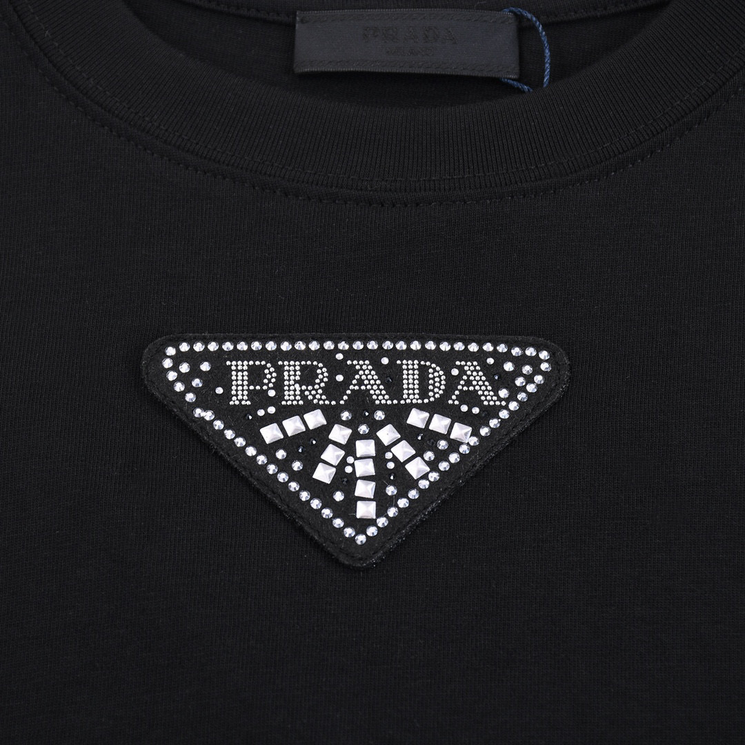 ÁO PRADA print cotton jersey T-shirt