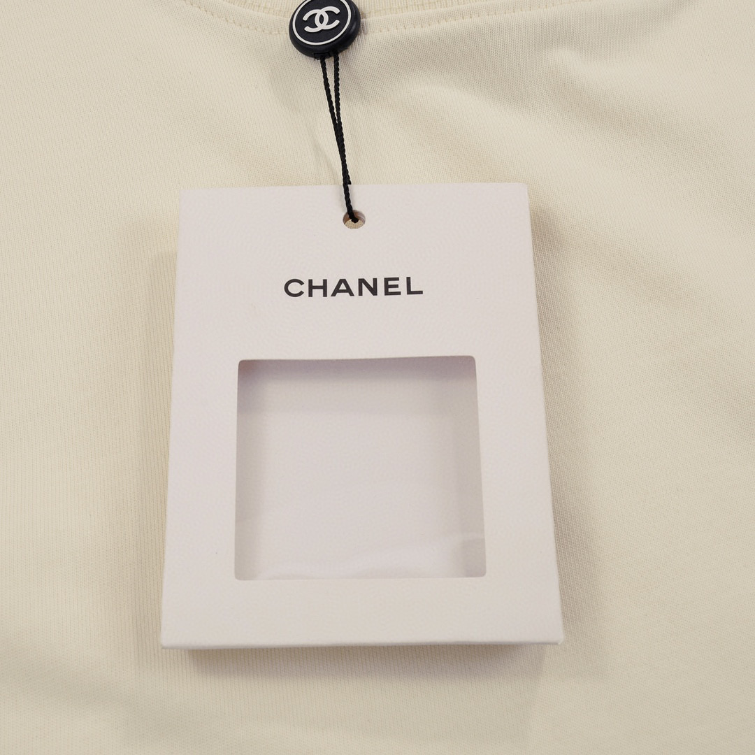 ÁO CHANEL print cotton jersey T-shirt