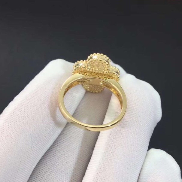 NHẪN VAN CLEEF & ARPELS ALHAMBRA MALACHITE GOLD 18K YELLOW GOLD