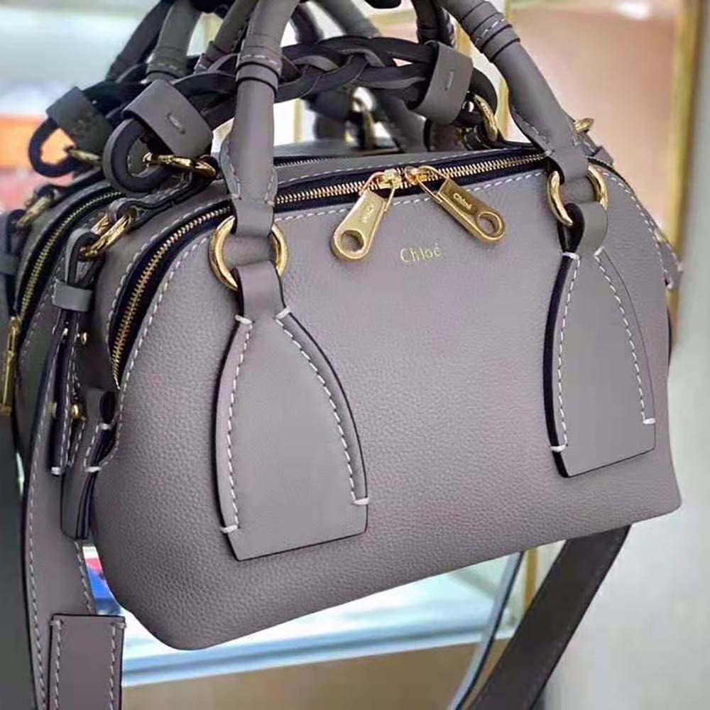 TÚI Chloe Bag in Grained and Shiny Calfskin