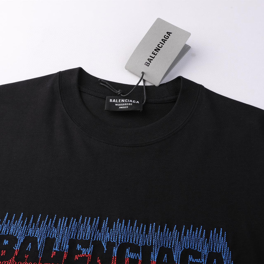 ÁO BALENCIAGA print cotton jersey T-shirt