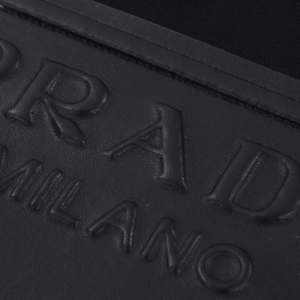 ÁO PRADA MILANO LOGO T SHIRT BLACK