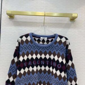 ÁO Dior Women Embroidered Sweater Navy Blue Cashmere Knit