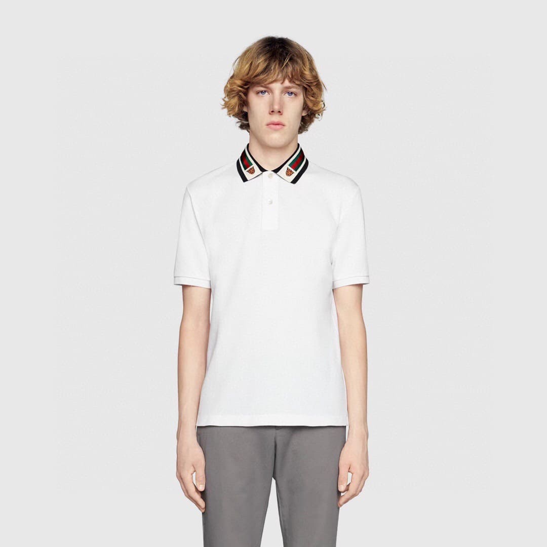 ÁO GUCCI GG POLO SHIRT MÀU TRẮNG UNISEX