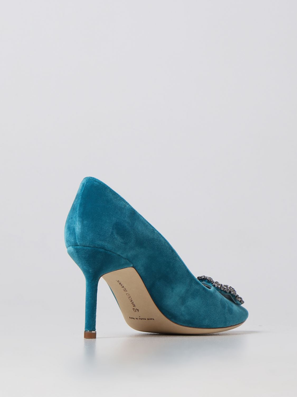 GIÀY MANOLO BLAHNIK Blue suede pumps shoes