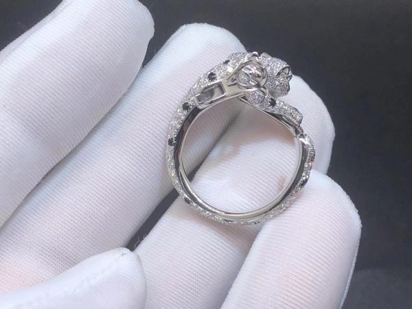 Bông tai Cartier 3.11CT Diamond Panthère de Cartiervàng trắng 18K