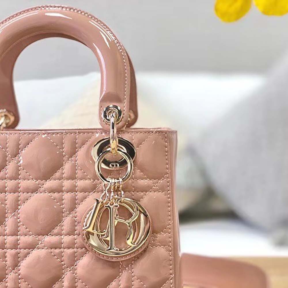 TÚI Dior Small Lady Dior Bag Patent Calfskin