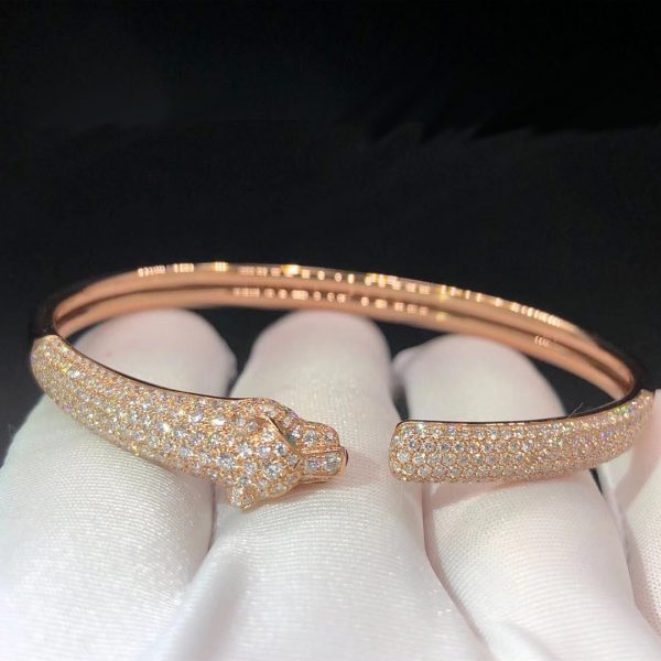 Vòng tay Cartier Panthère de Cartier Kim cương  Ngọc lục bảo vàng hồng 18K