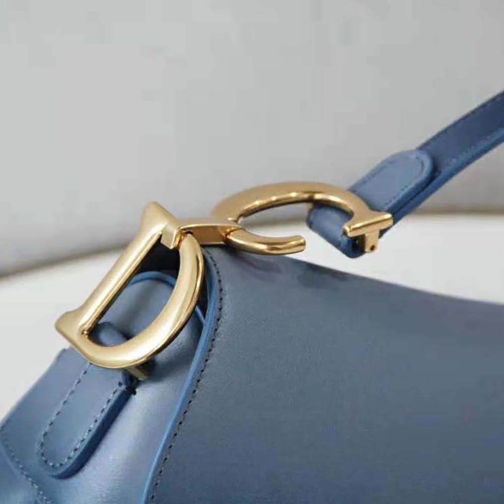 TÚI Dior Women Saddle Bag Indigo Blue Gradient Calfskin