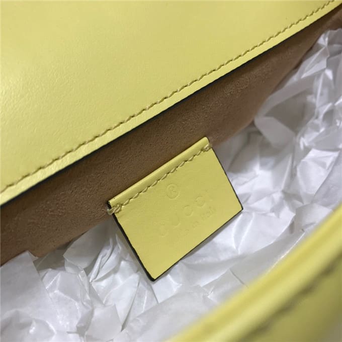 TÚI Gucci GG marmont mini top handle bag yellow Top Quality